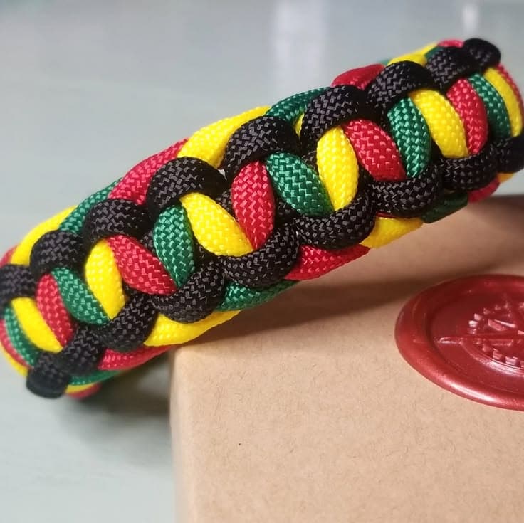 Tricolore Kamer — paracorde tressée à la main
